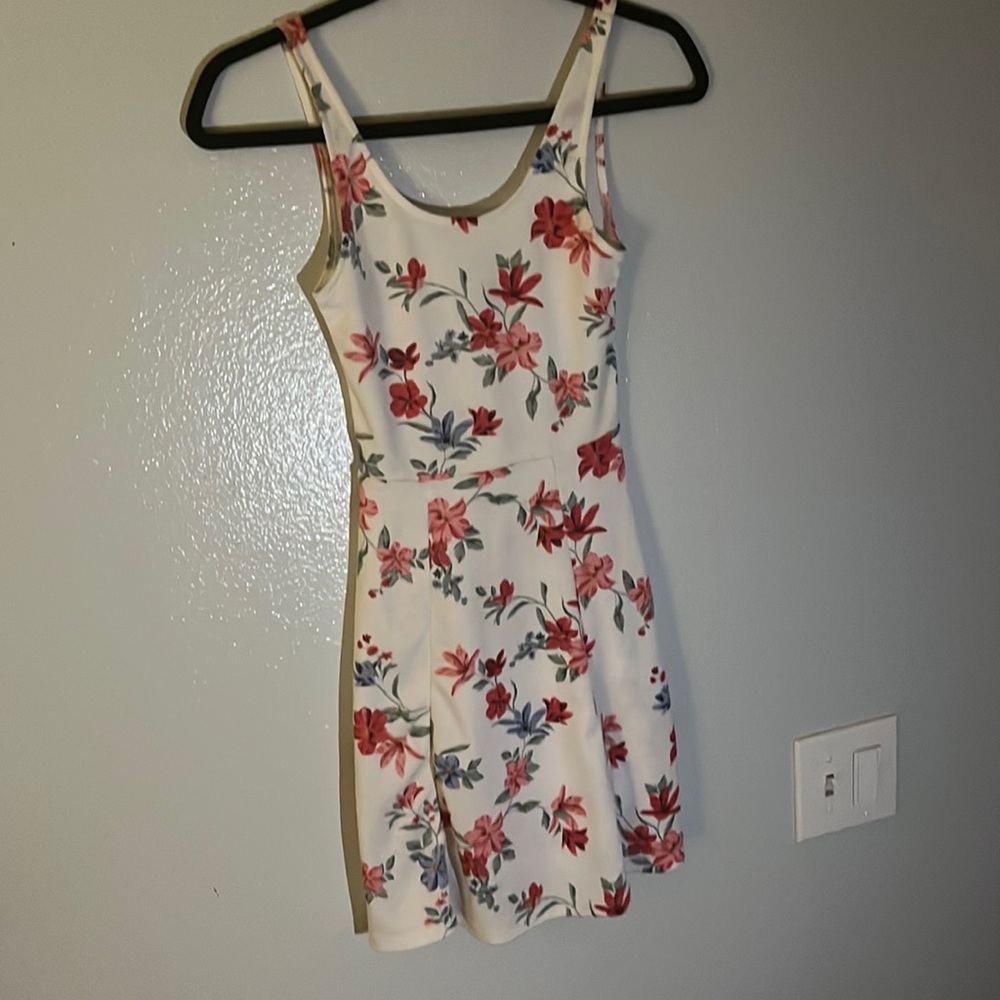 white floral dress